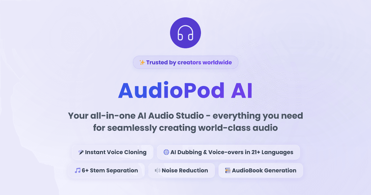 AudioPod - AI Voice & Audio Processing Platform