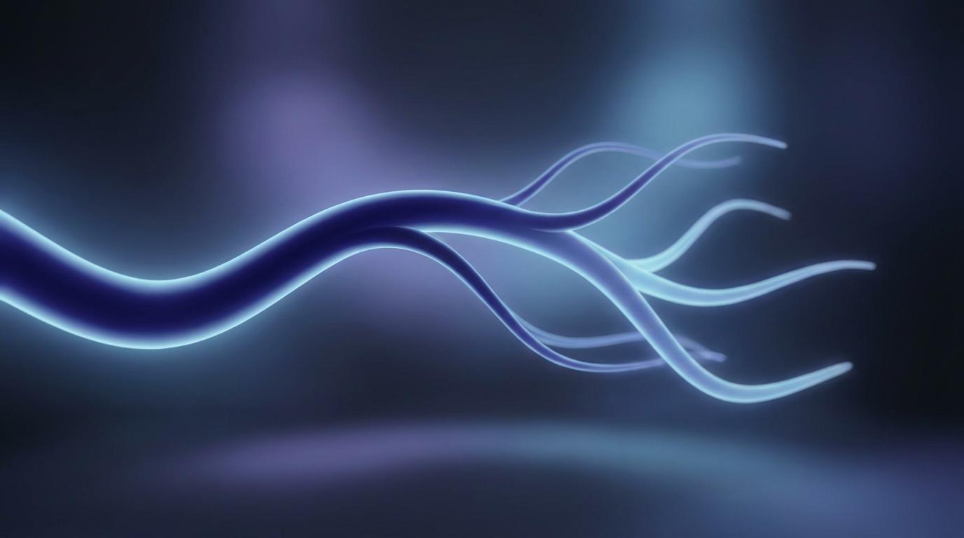 Abstract visualization of a single audio waveform branching into multiple platform outputs